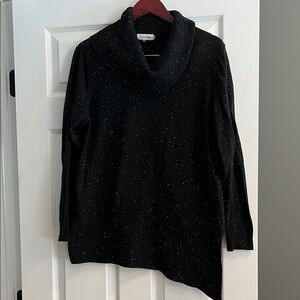 Calvin Klein Black Speckled Cowl Neck Sweater